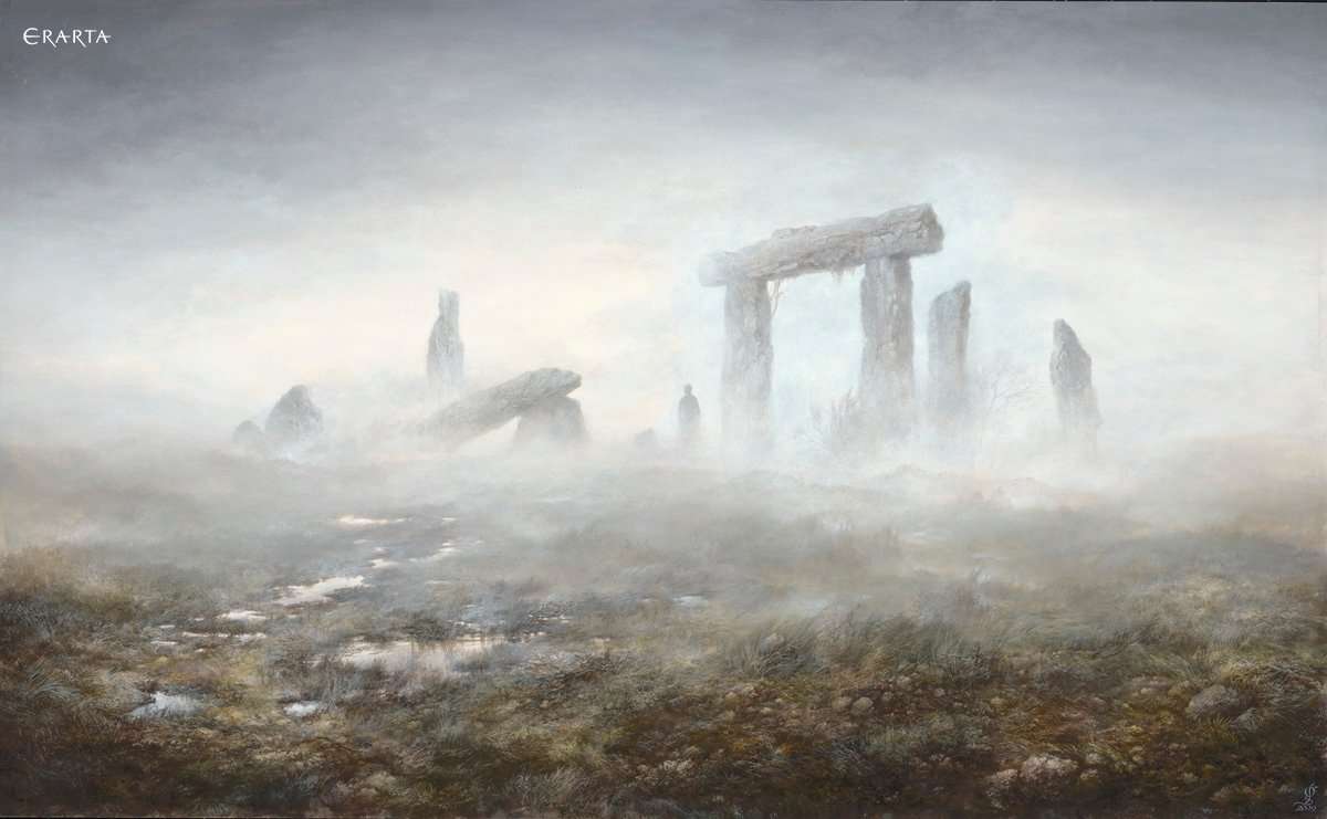 Among the stones, artist Yaroslav Gerzhedovich