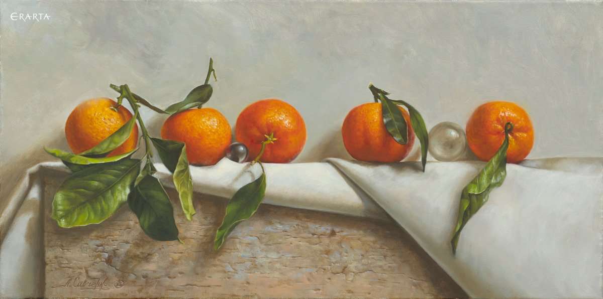 Tangerines, artist Alyona Savchenko