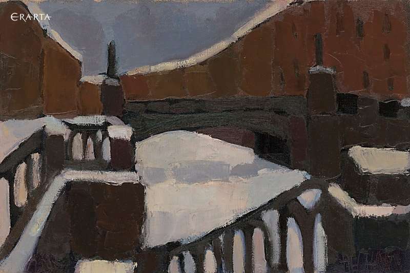 Зима в Питере, художник Андрей Неганов