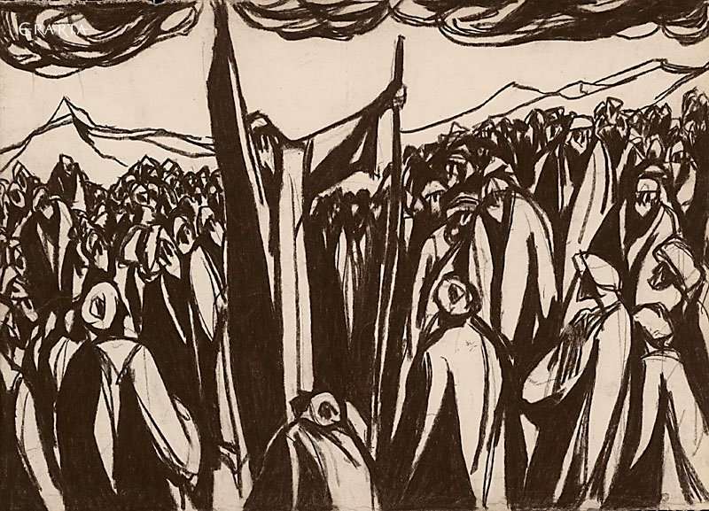 Иеремия побуждает израильтян идти в Египет. Из серии «Библия», художник Петр Горбань