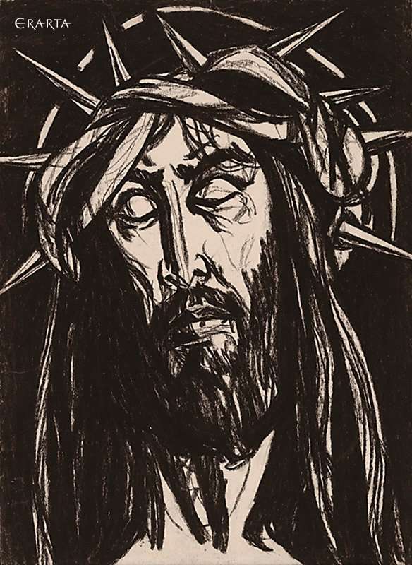 Без названия (Христос в терновом венце). Из серии «Библия», художник Петр Горбань