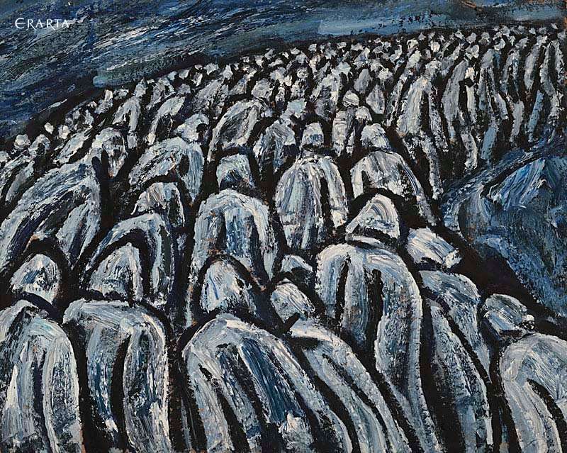 Без названия  (беженцы), художник Петр Горбань