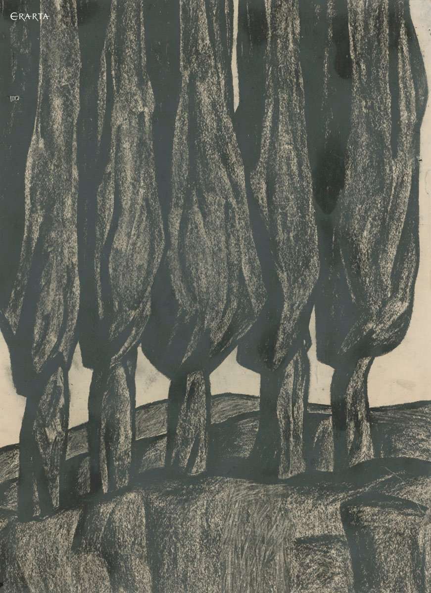 Poplars. Based on the story E.Karpova «Five poplar», artist Peter Gorban