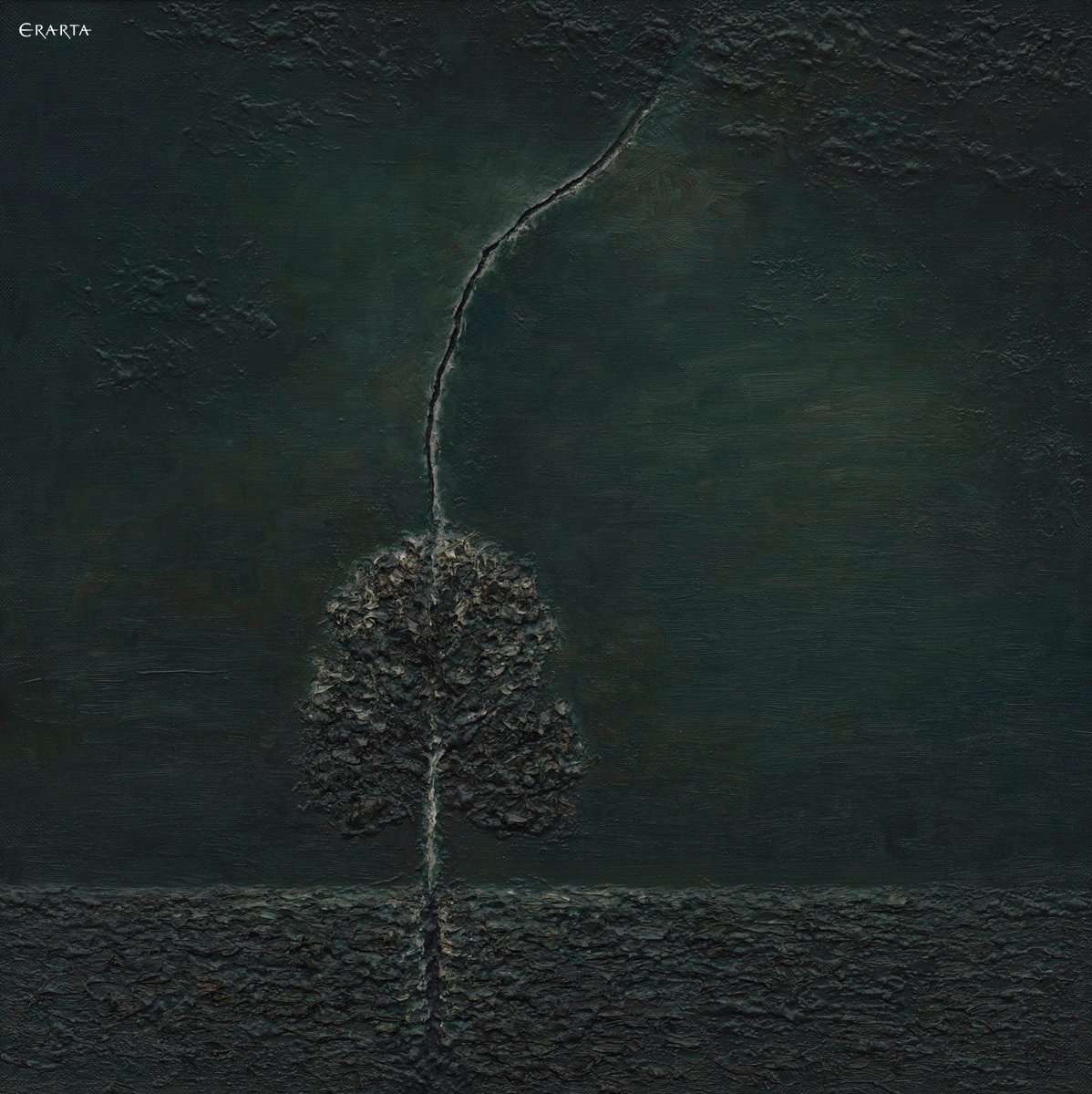 Дерево и молния, художник Михаил Кабан-Петров