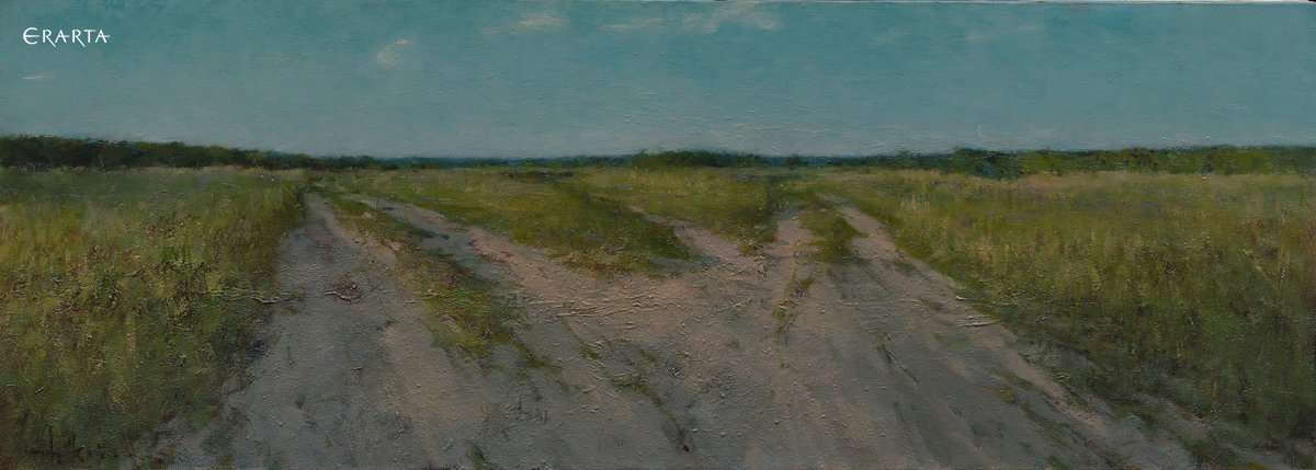 Road in the field, artist Alexander Kabin
