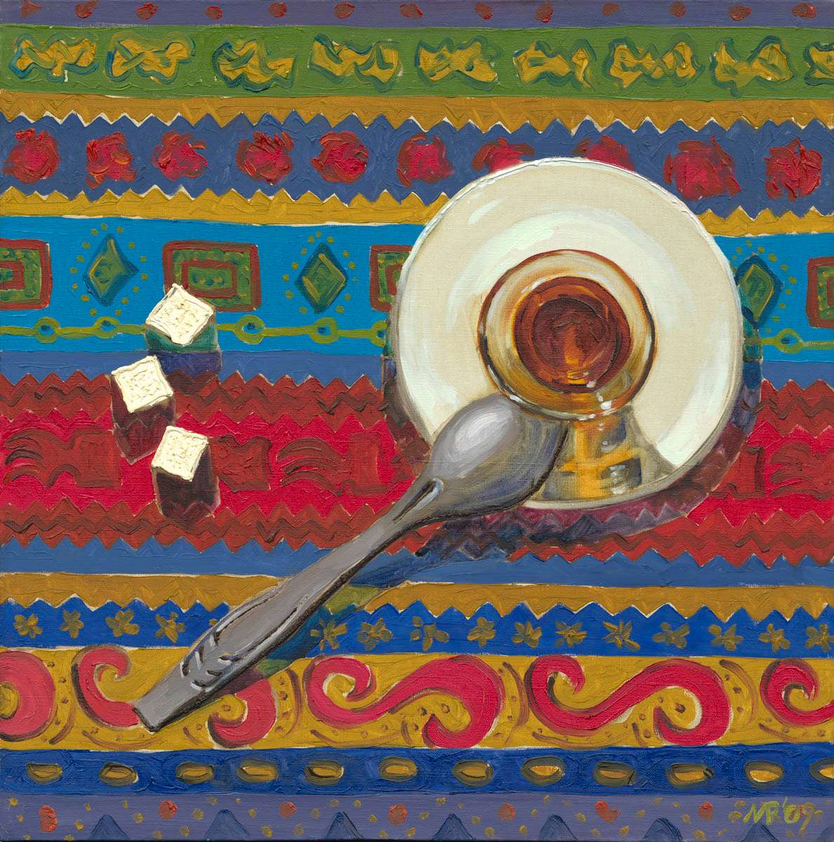 Натюрморт с кусочками сахара,&nbsp;художник&nbsp;Рубен&nbsp;Монахов