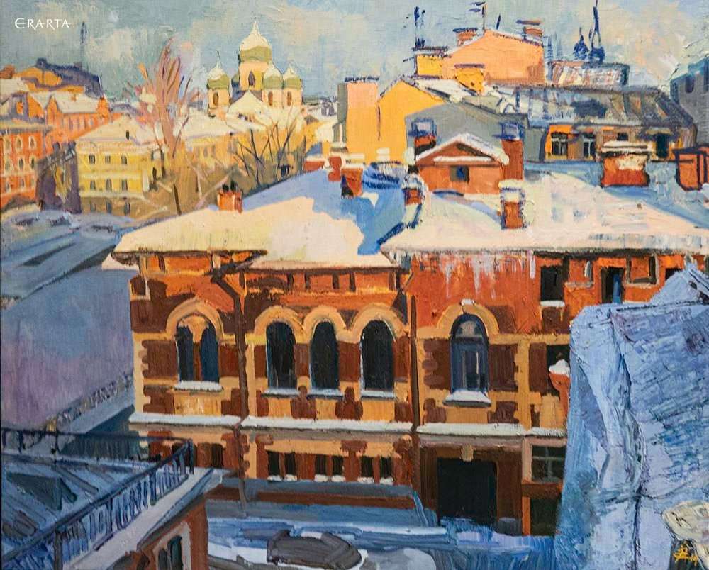 Вид из окна мастерской, художник Елизавета Михайлова