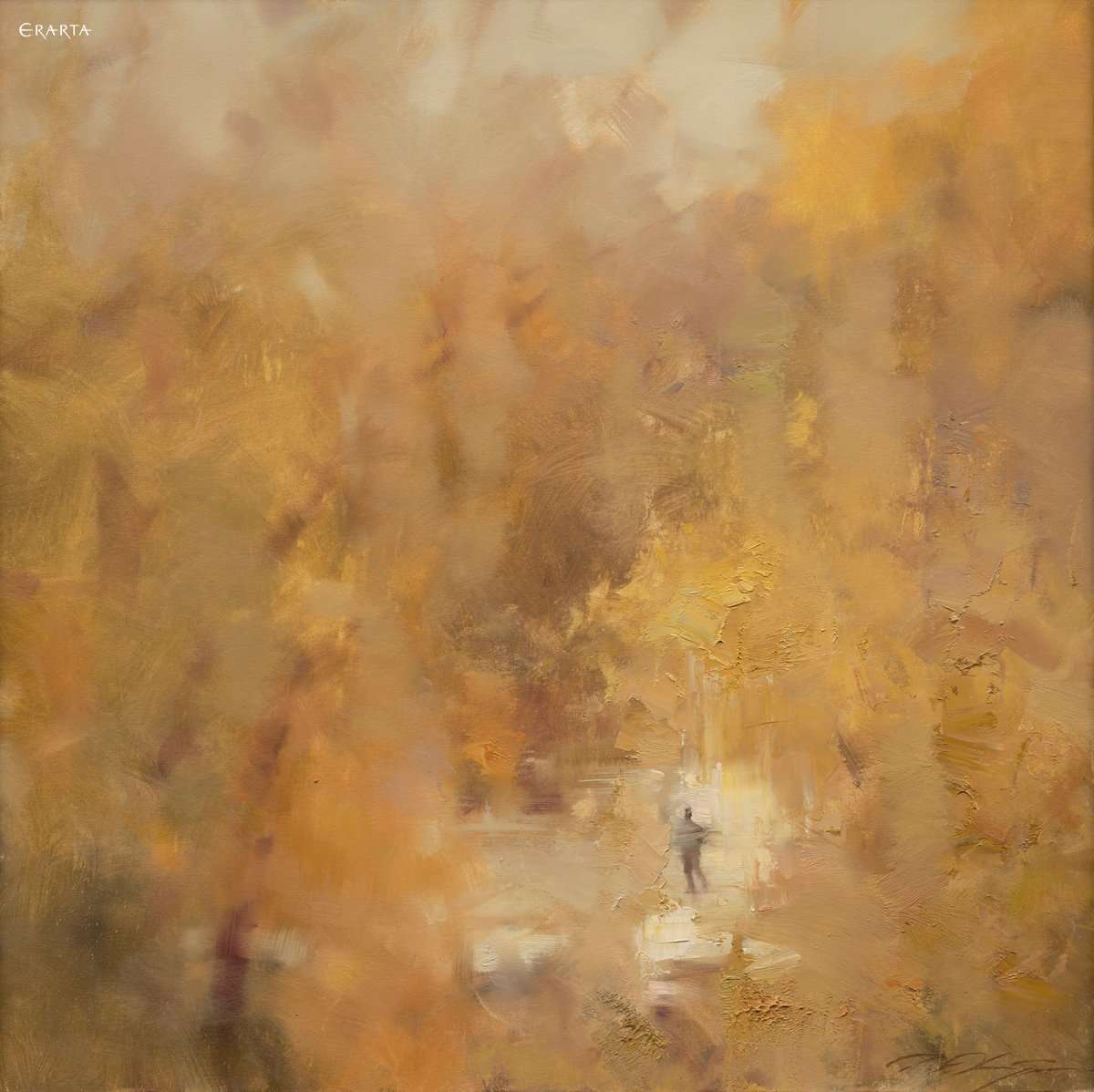 Autumn Walk. «Outside window» series, artist Denis Oktyabr