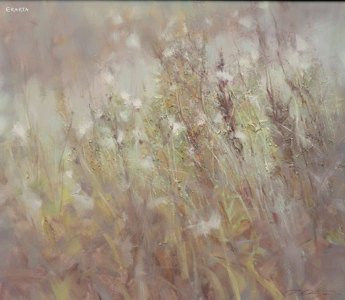 Tired grass. «Touching the wind» series, artist Denis Oktyabr