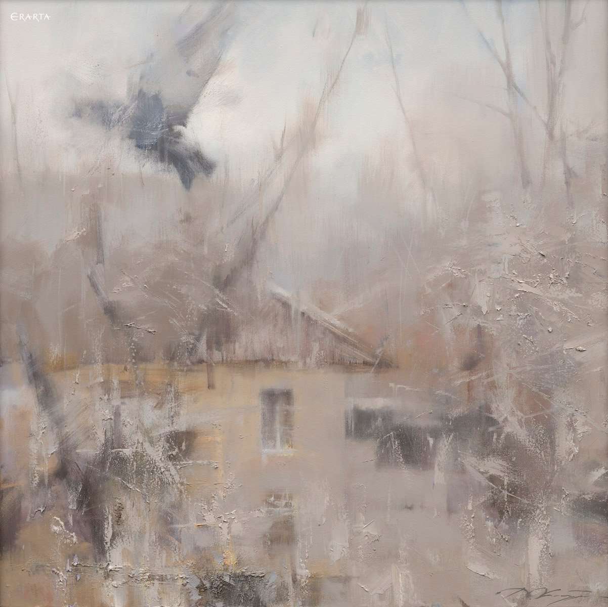 Morning. «Behind the window» series, artist Denis Oktyabr