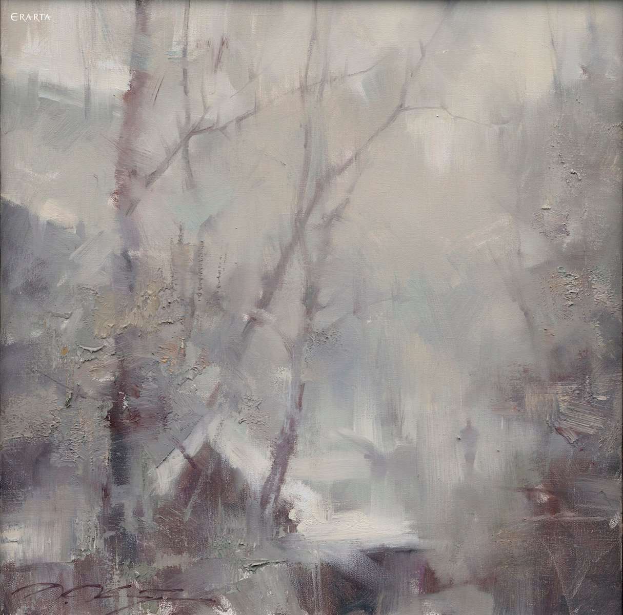 Frost. «Behind the window» series, artist Denis Oktyabr