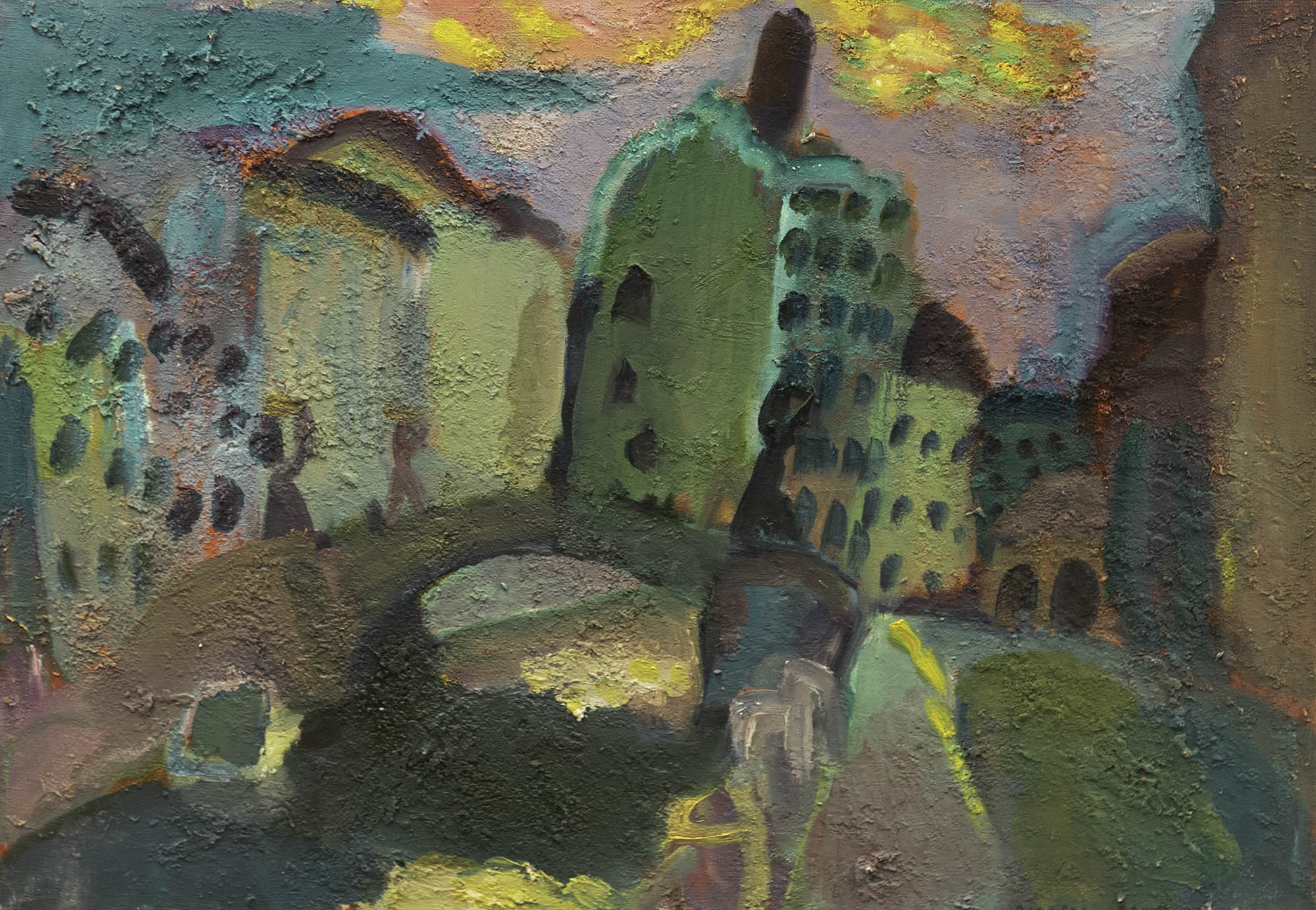 White Night. Moika River, artist Andrey Semyonov