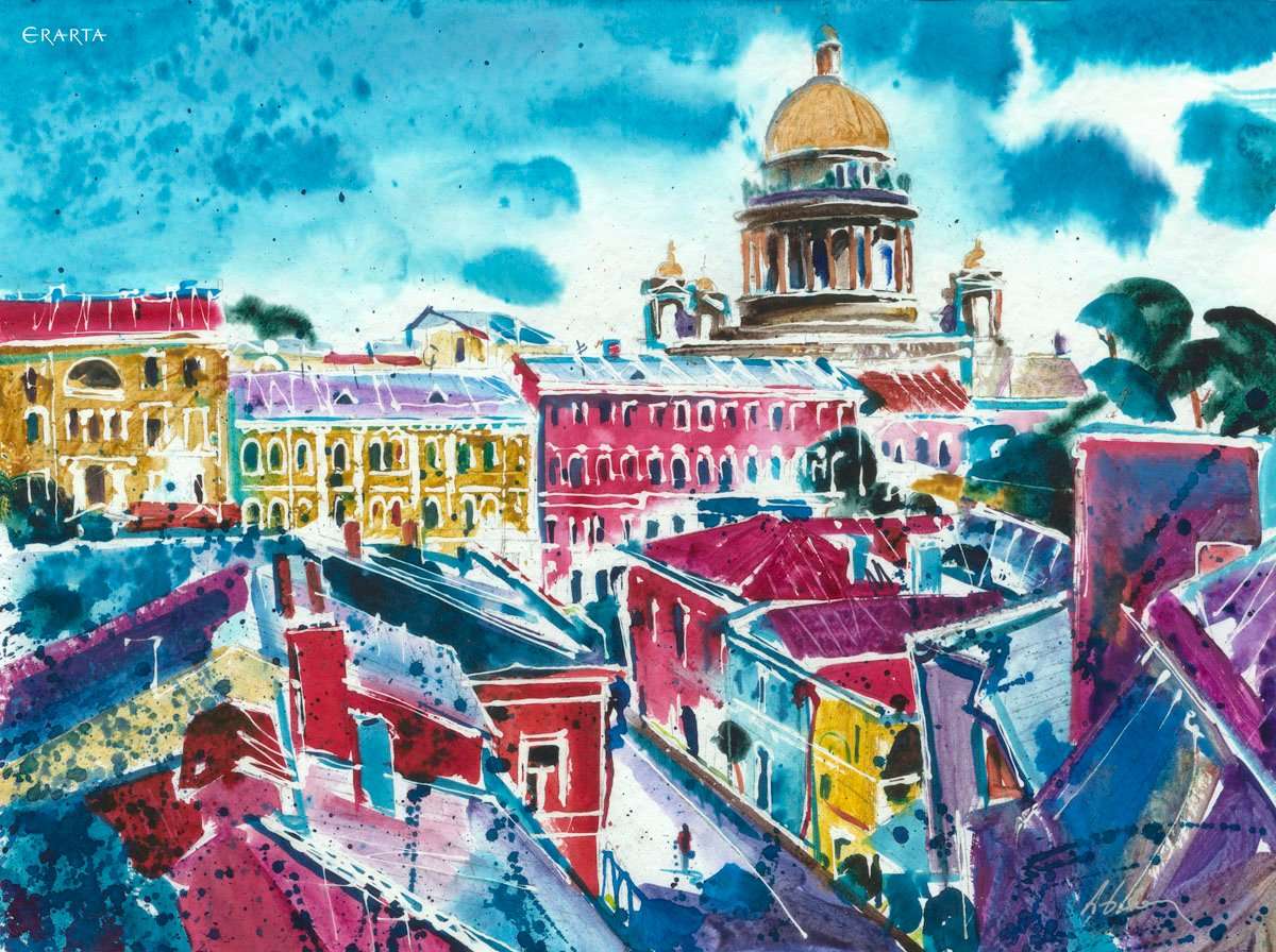 St. Petersburg«s Roofs, artist Alexander Tsoi