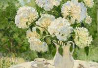 White Hydrangea,&nbsp;artist&nbsp;Maria&nbsp;Pavlova