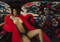 Девушка и клоун,&nbsp;художник&nbsp;Вера&nbsp;Мыльникова