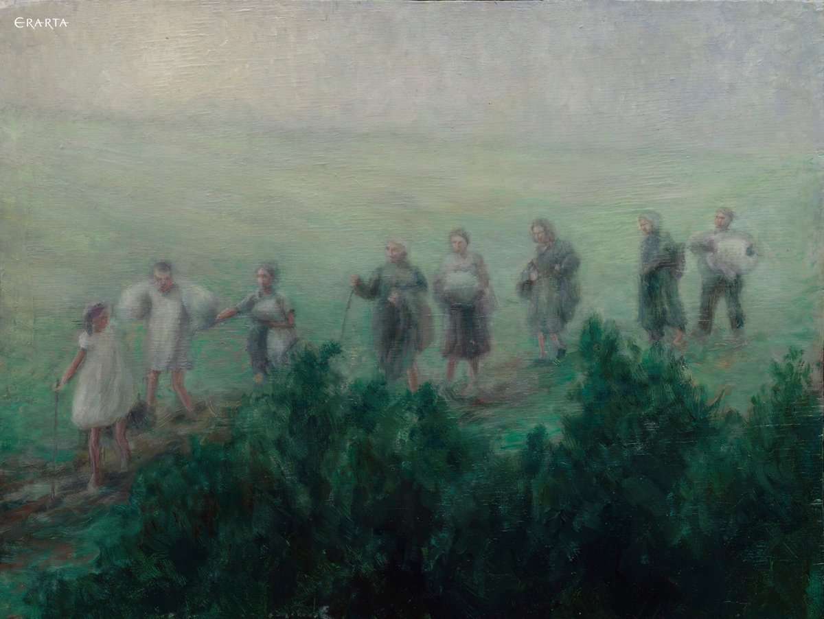 Walking through field II, artist Sofia Minina