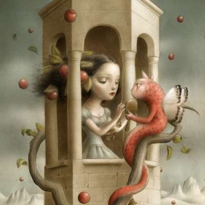 Painting «Olympia». Artist Nicoletta Ceccoli. Buy