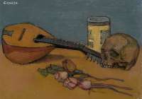 Mandolin and Skull,&nbsp;artist&nbsp;Mikhail&nbsp;Ivanov