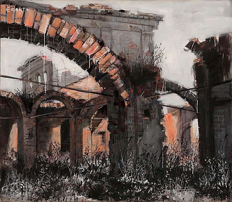 Ruins (“Withered Grass” series), artist Vladimir Migachev