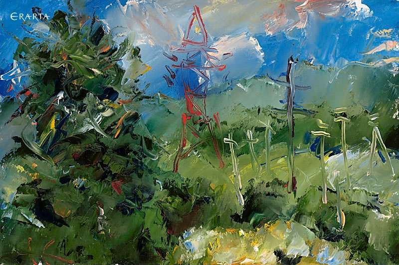 Fields and Posts, artist Korolyov Alexander