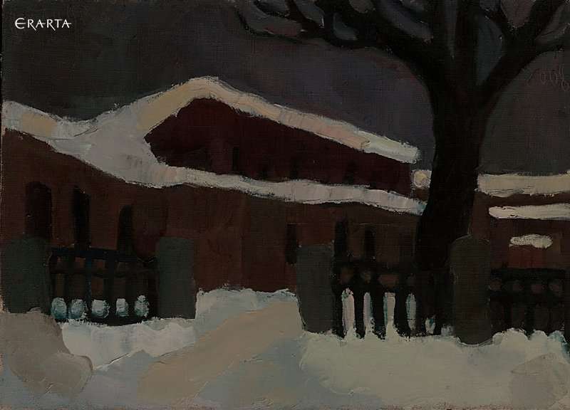 Зима, художник Андрей Неганов