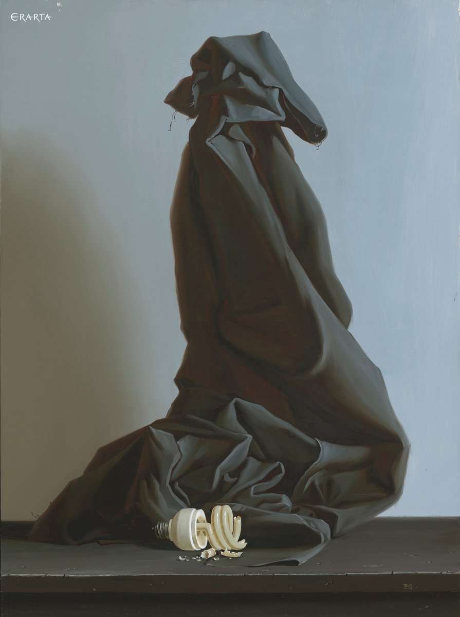 Натюрморт с черной драпировкой, художник Виктор Пономаренко