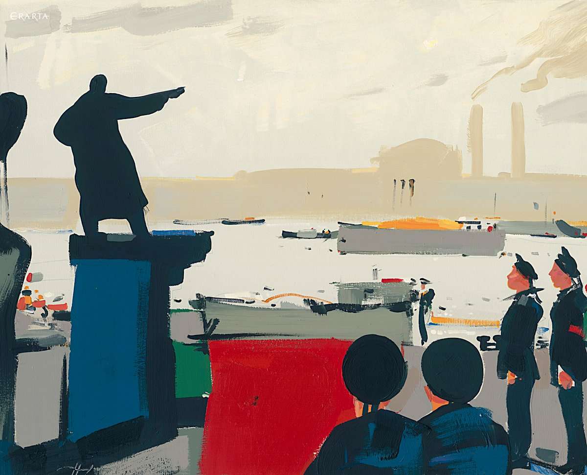 Sailors near the Finland Station, artist Alexey Lantsev