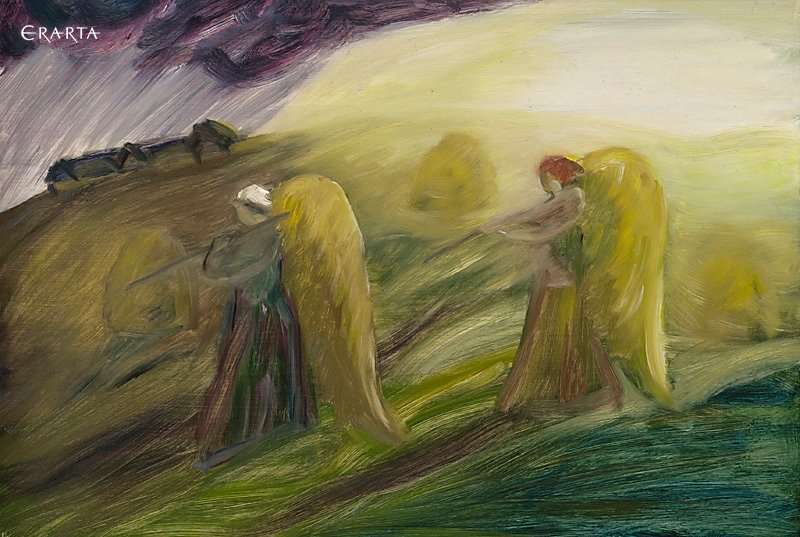 Women with Green Wings, artist Gelya Pisareva